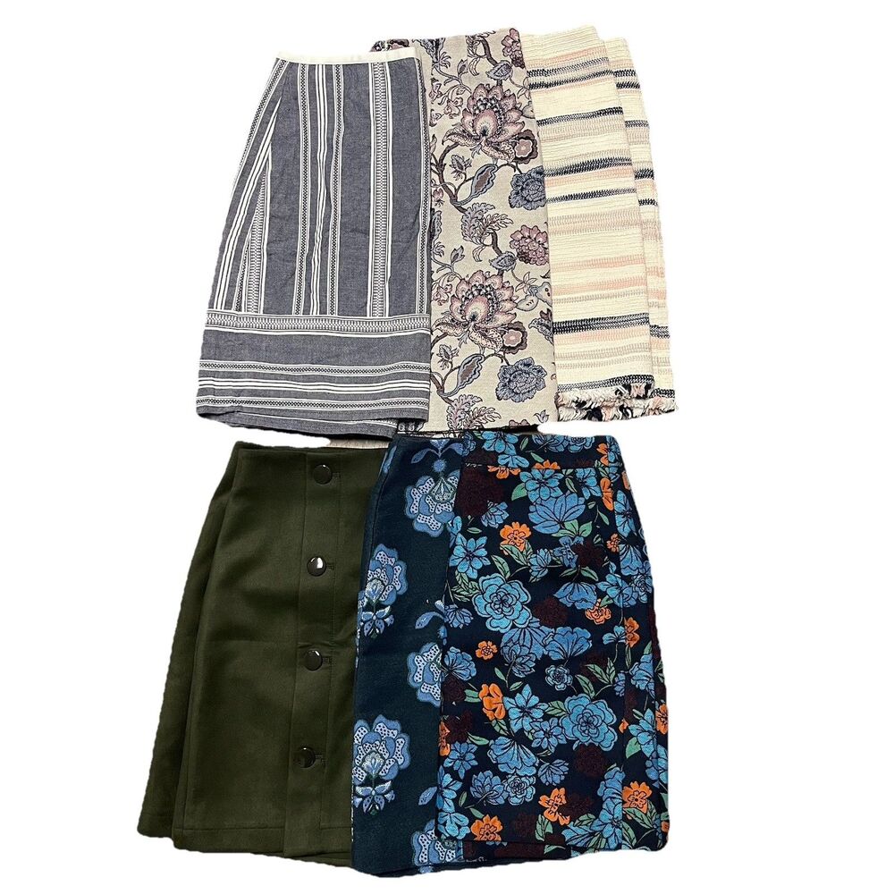 Lot of 6 LOFT Women’s Skirt Size 2 Pencil Mini Lined Career Work Office Capsule